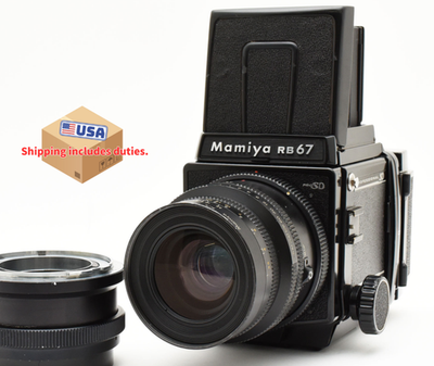 NEAR MINT-] Mamiya RB67 Pro SD K/L KL 90mm f/3.5 L Lens 120 film