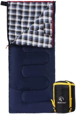 Cotton Flannel Sleeping Bag for Camping Backpacking, Adults Cold Weather Envelop