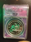 A-Mark - 1984- 1 oz. .999  Round - ANACS MS 68 Trader Bea
