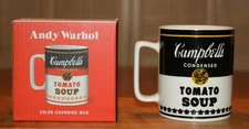 Andy Warhol Campbell's Tomato Soup Color Changing Ceramic Mug - New