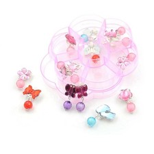 7Pairs/Box Lovely Earrings Clip-On No Pierced Pendant Design For Children Kid