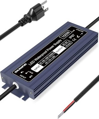 100W LED Driver 12V DC Power Supply Waterproof 120V to 12V Transformer