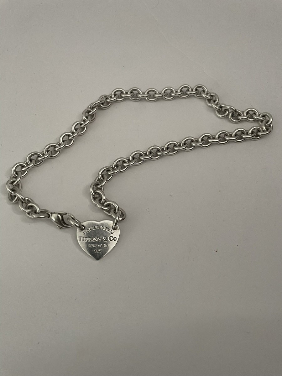 Please Return Tiffany & Co. Sterling Silver Center Heart Tag  display picture 1