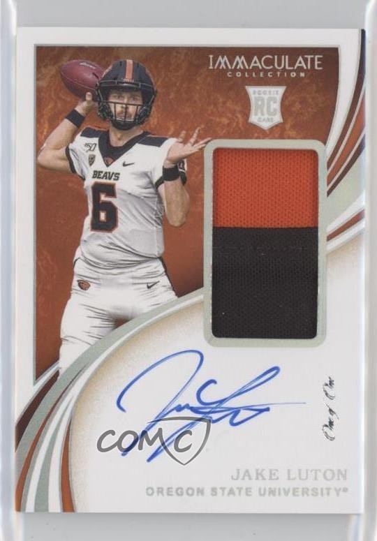 Jake Luton Panini Immaculate Collegiate #143 Autograph Patch Platinum