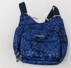 Baggallini Unisex Cross Cross Crossbody Bag Ink Hydrangea OS GENTLY USED1