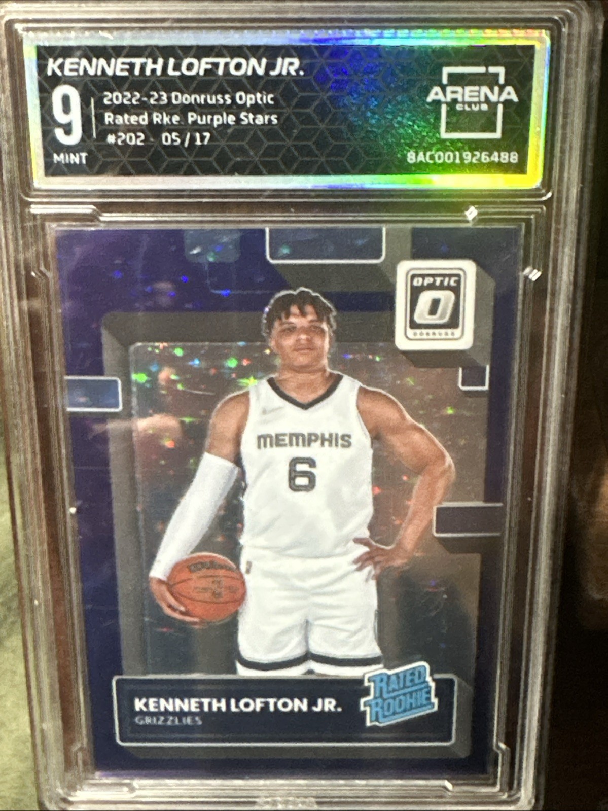 2022-23 Panini Donruss Optic - Rated Rookie Kenneth Lofton Jr. #202 Purple Prizm