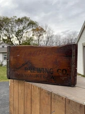 RARE Vintage Pre-Prohibition Cream City Brewing Wooden Beer Crate Milwaukee Wis