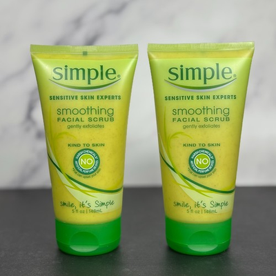 #ad 2 PACK Simple Smoothing Facial Scrub Sensitive Skin Experts 5 fl Oz New $19.99