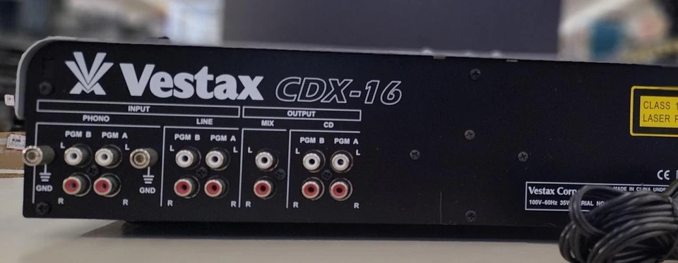 Vestax CDX-16 Dual CD Player DJ Mixer Riemen ersetzt voll funktionsfähig Japan AC100V - Bild 3 von 4
