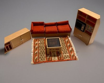 Vintage TOMY Smaller Homes Dollhouse Living Room Furniture Made In Japan