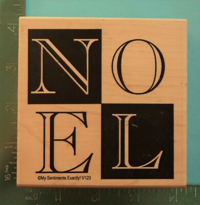 Large NOEL BLOCK Christmas Rubber Stamp by MY SENTIMENTS EXACTLY V123