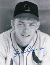 JACKIE BRANDT  ST. LOUIS CARDINALS  ACTION SIGNED 8x10