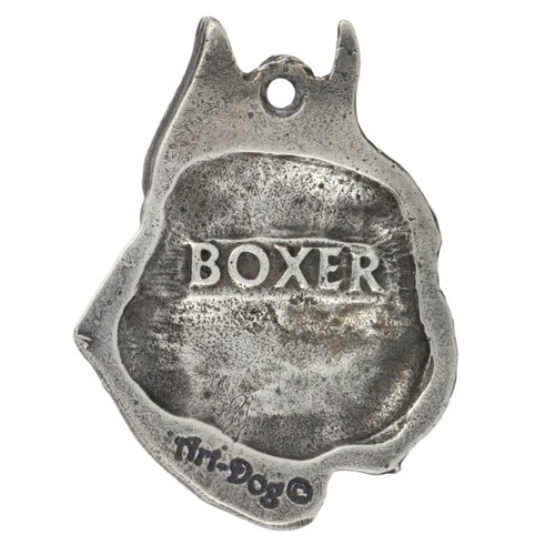 Boxer, German Boxer II - Dog Collar In Gift Box, Silver Plated Medallion - Picture 8 of 8