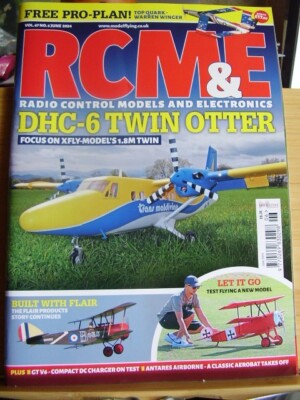 RCM&E MODEL AIRCRAFT MAG JUNE 2024 & TOP QUARK  PLANS 31.5'' SPAN