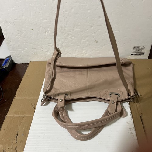 Genuine Leather Borse In Pelle Made In Italy Hobo Shoulder Purse Bag Light Pink - Picture 5 of 8