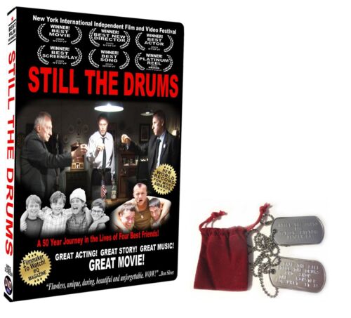 GREAT STORY! BEST FILM WINNER! "STILL THE DRUMS" DVD w DOG TAGS - HELP VETERANS! - Picture 1 of 10