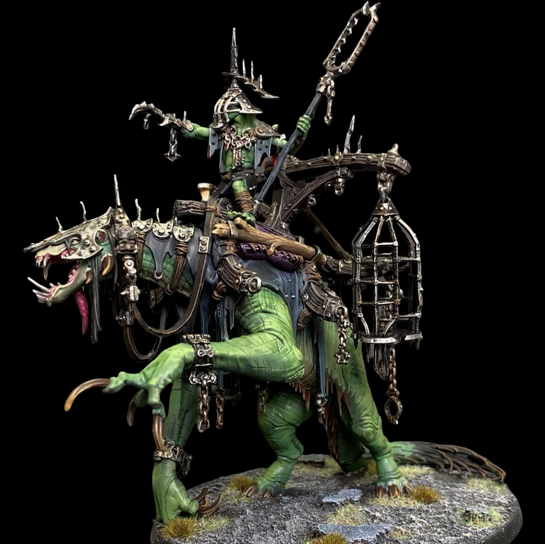 キャラクター Warhammer: Orruk / Swampboss Skumdrekk Swampboss Skumdrekk Orruk Warclans Warhammer Age of Sigmar Painted