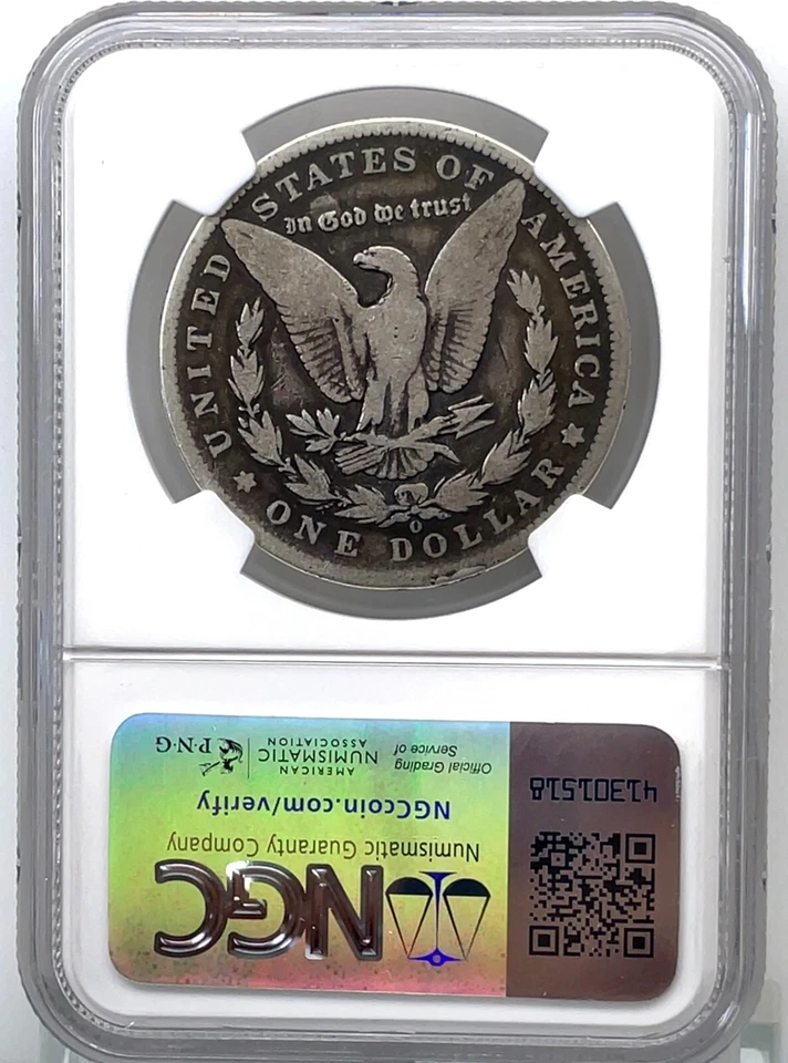 1893 O $1 Morgan Silver Dollar  NGC G 4 Good 4 - Originally Toned - Image 4 of 4