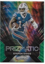 (070) 2023 Panini Prizm Prizmatic Prizms Green Wave #5 Stefon Diggs