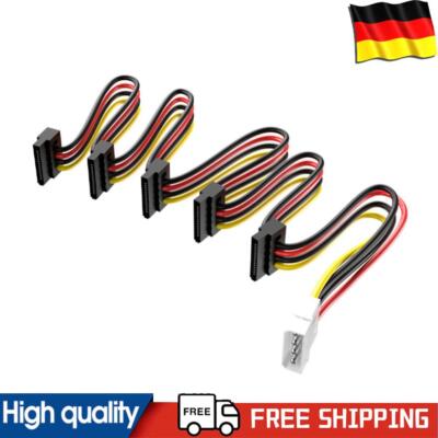 SATA 3.5/2.5 inch 1 to 5 SATA Hard Drive Power Supply Splitter Cable Cord 18AWG