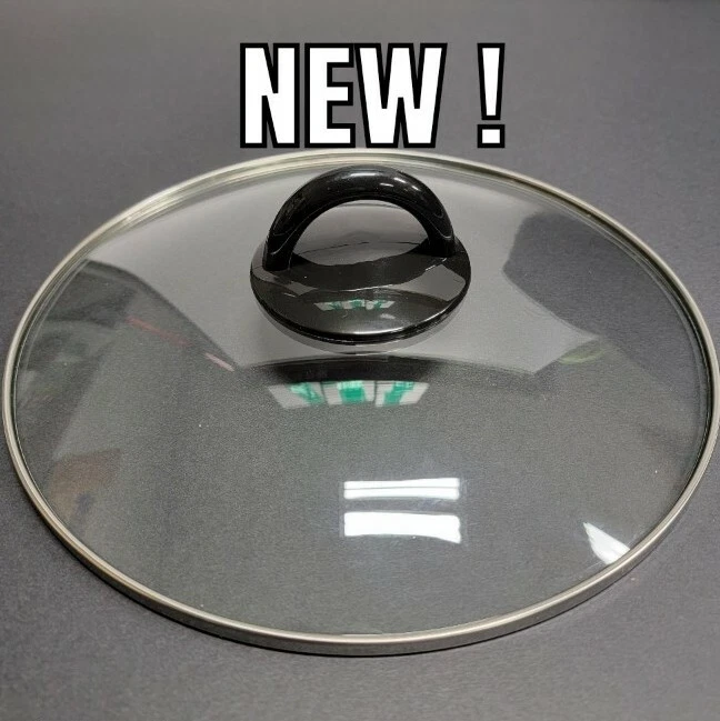 9 1/4" NEW GLASS LID COVER - 9.25 INCH DIAMETER