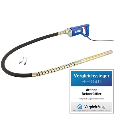 AREBOS Betonrüttler Innenrüttler Handrüttler Rüttelflasche Flaschenrüttlerm 800W