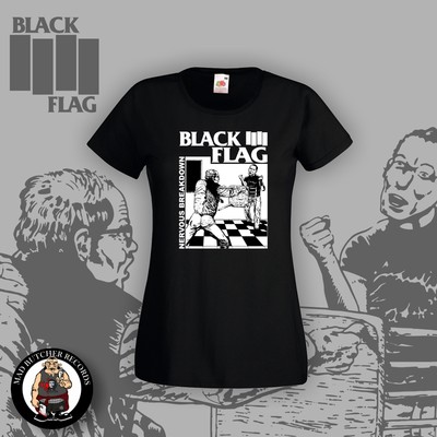 BLACK FLAG NERVOUS BREAKDOWN GIRLIE BLACK  GRÖSSE S-XL
