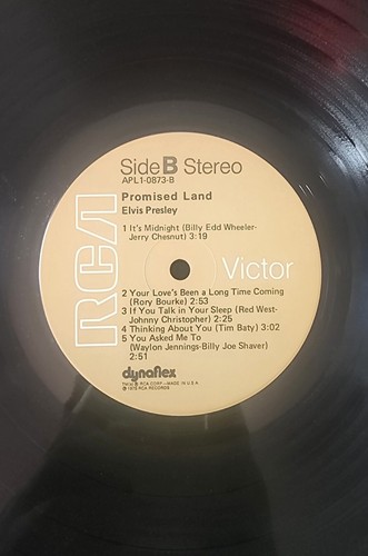 ELVIS PRESLEY 1970s PROMISED LAND LP RCA Vuctor APL1-0873 Stereo 1975 Dynaflex - Bild 2 von 9