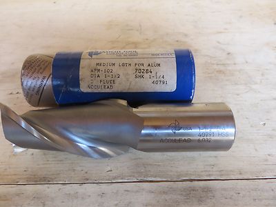  Fast-cut  1 1/2''  2- Flute  End Mill  1 1/4'' Shank (#219-76)