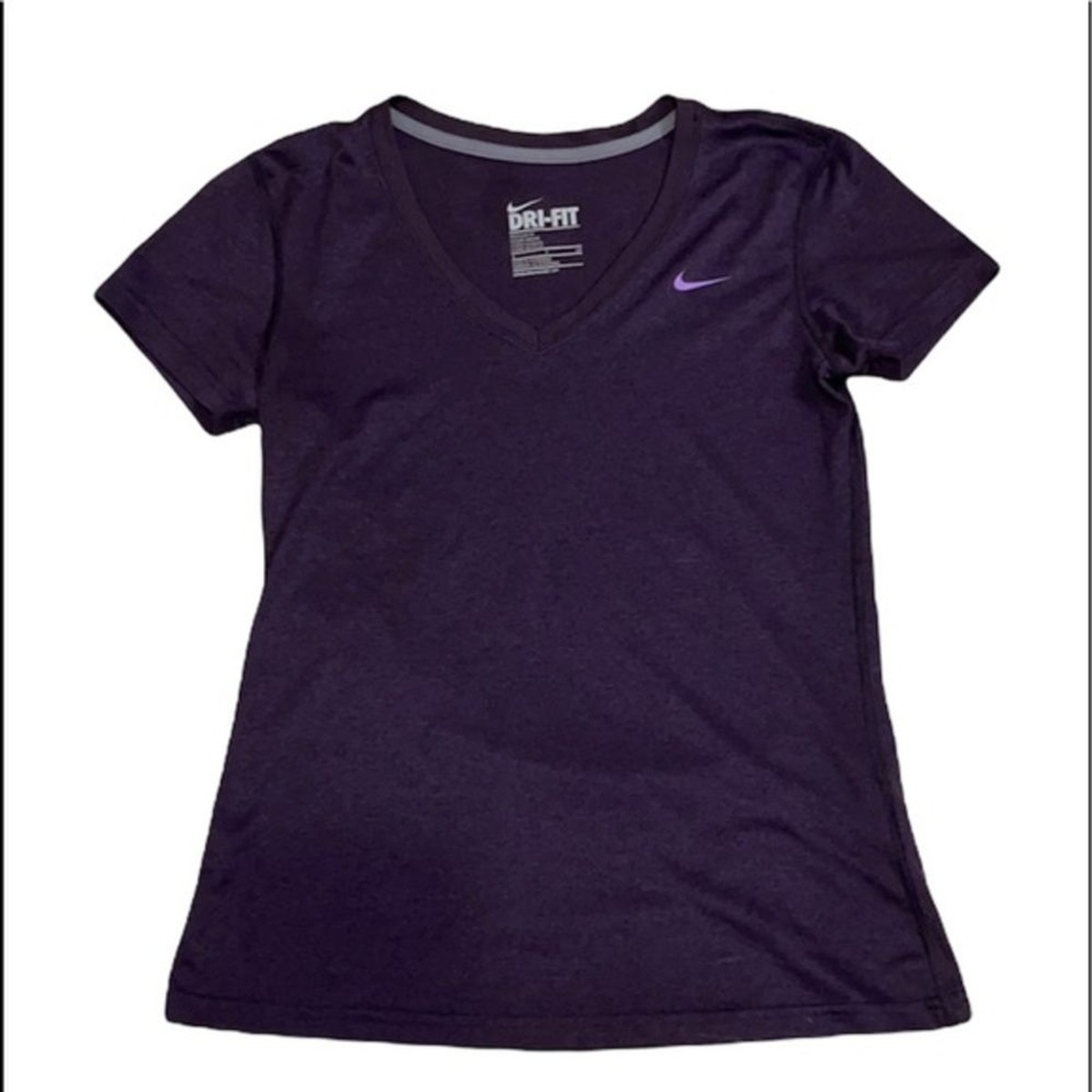 Nike Dri-Fit Women's Training Purple V Neck Performance T-Shirt