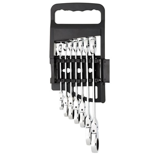 Draper 7 Piece Hi Torq Flexible Ratchet Combination Spanner Set - Picture 2 of 2