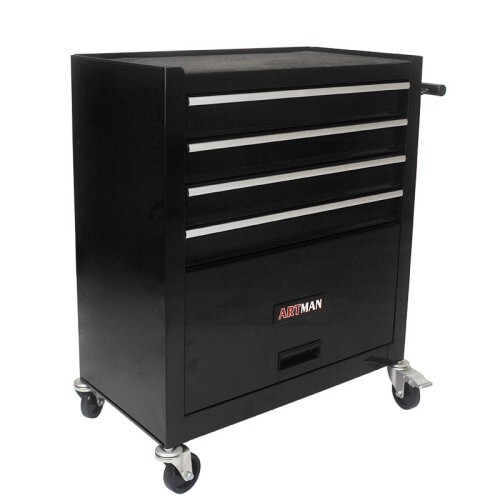 4 DRAWERS MULTIFUNCTIONAL TOOL CART WITH WHEELS - Picture 4 of 5