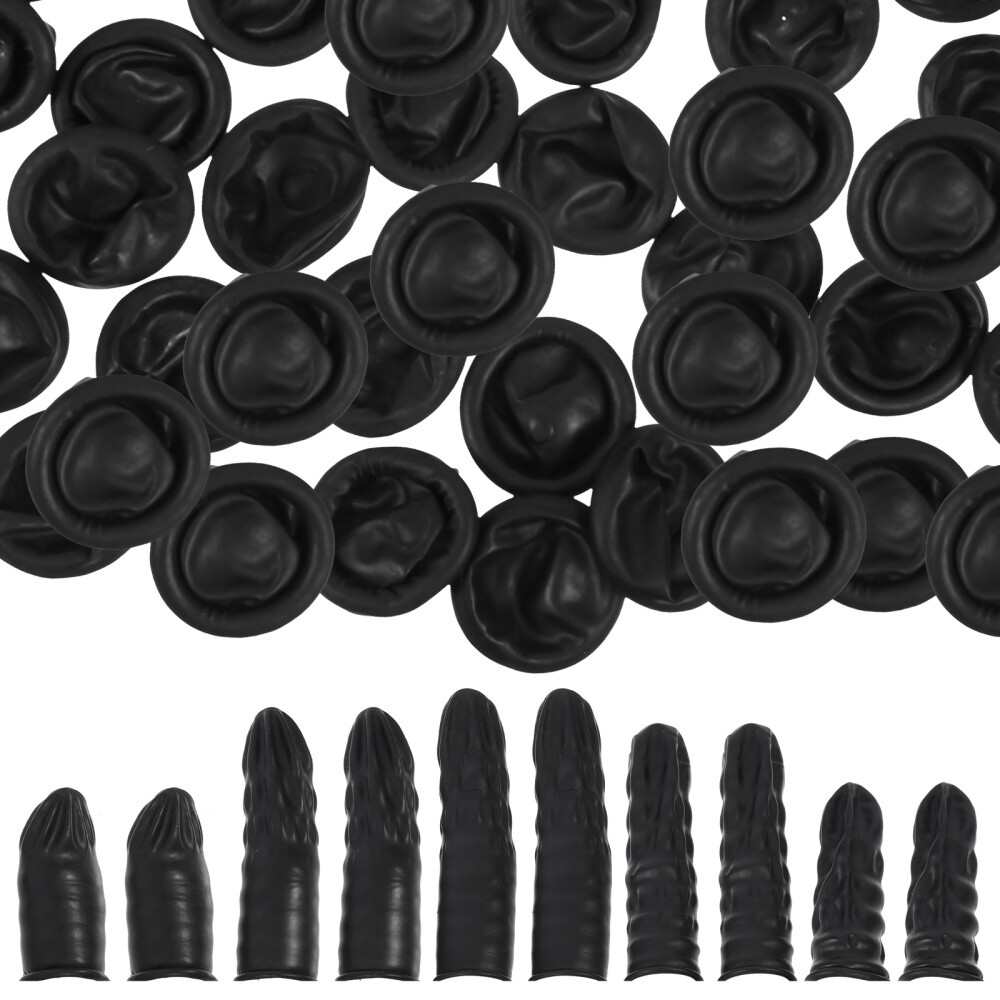 200 Pcs Rubber Dust-Free Finger Stall Daily Use Anti Static Gloves