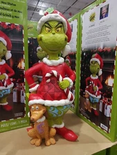 20" Holiday Grinch and Max by Jim Shore Handpained NIB
