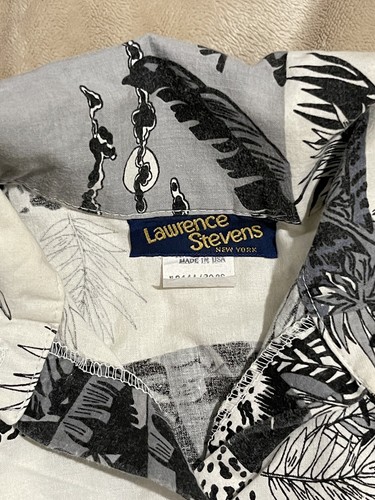 Vintage 80s LAWRENCE STEVENS New York Aloha Hawaiian Womens Top Sz M Made In USA - Picture 2 of 6