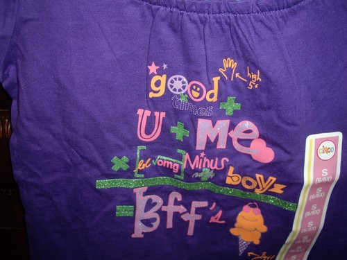 T18 NWT Girl Size S 6/6X Circo 2pc Skort Graphic Tee Outfit Purple TWINS SIBLING - Picture 3 of 8