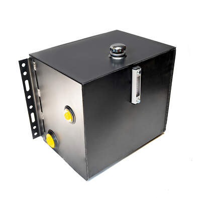 Tool-Tuff 25-Gallon Hydraulic Fluid Reservoir Tank, Side Vertical-Mount, w/Temp 