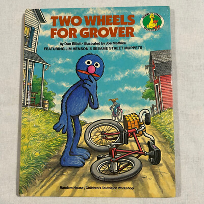 Two Wheels For Grover Hard Cover Book 1984 Sesame Street