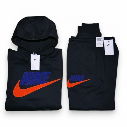 Nike Club Fleece Men's 2 Piece Sweatsuit Hoodie + Joggers Fleece Tracksuit NWT