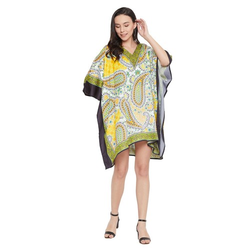 Mujeres Hippy Boho Kaftán Túnica Vestido Dashiki Caftan Talla Grande Prenda para el torso holgada Mini Vestido - Imagen 10 de 515