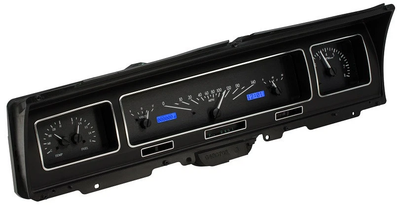 Dakota Digital 68 Chevy Impala Analog Gauge Kit Black Alloy Blue VHX-68C-IMP-K-B - Image 2 of 4