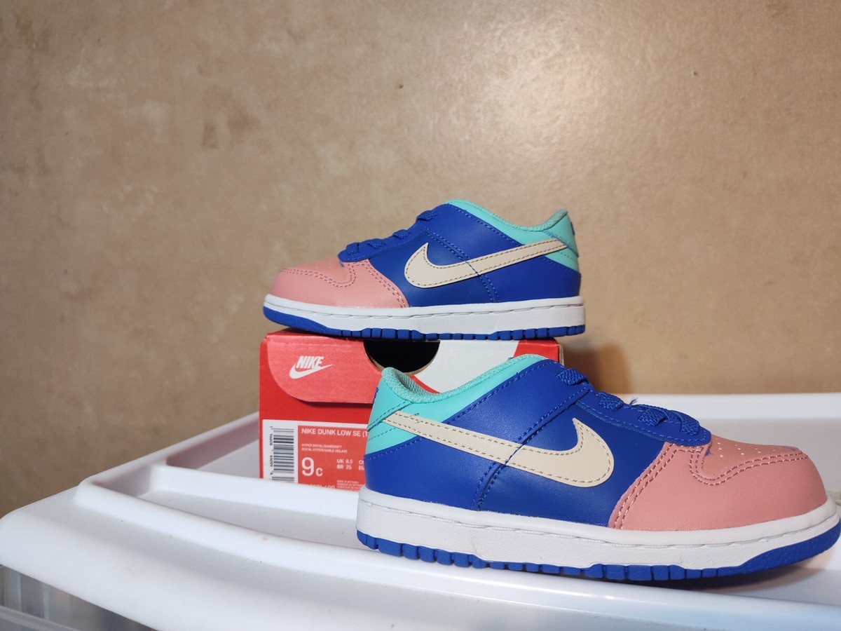 New Nike Dunk Low With Box Unisex Kids Shoes Size 9c Boy Girl Multi Color