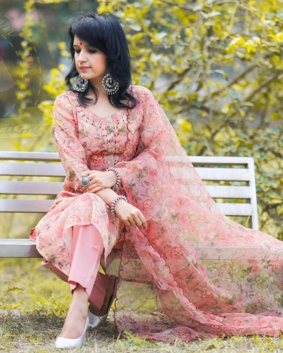 This wedding session wear the party look full flair kurti pant – Joshindia