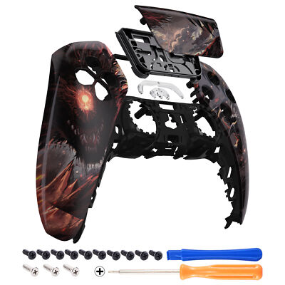 Replacement Front Housing Shell Touchpad with Repair Tools for PS5 Controller