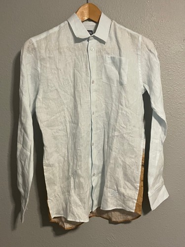 Vilebrequin Boys Shirt Size 12 Years Printed Linen Long Sleeve Button Up New - Picture 2 of 8