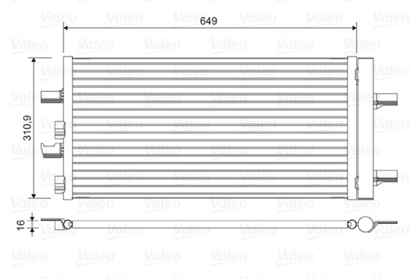 Valeo 822615 condenseur de climatisation haute performance pour routières