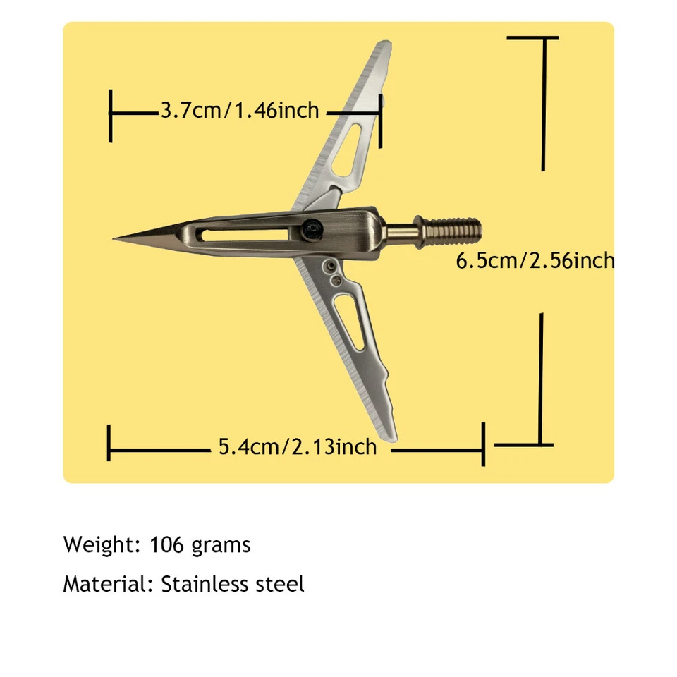 12PCS Hunting Killzone Broadheads 100Grain Sharpen Blade 2" Cut Archery Tips - Image 4 of 4