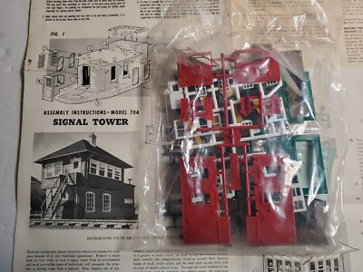Vintage Atlas 1962 Signal Tower Kit - NEW Sealed Bag With Instructions -HO SCALE