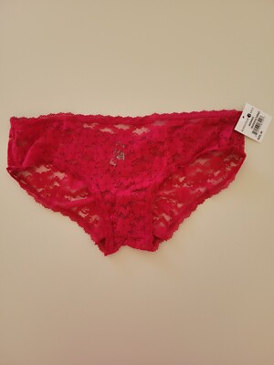 HONEYDEW Bikini Panty M medium Maraschino cherry red flower lace booty cheeky