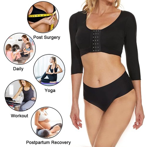 Camiseta sin mangas correctora de postura trasera manga compresión más delgada modeladora de brazos para mujer - Imagen 12 de 22